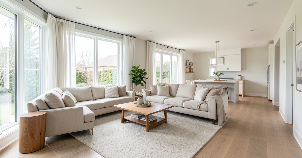 3-bedroom houses for sale near me - bright open living room interior