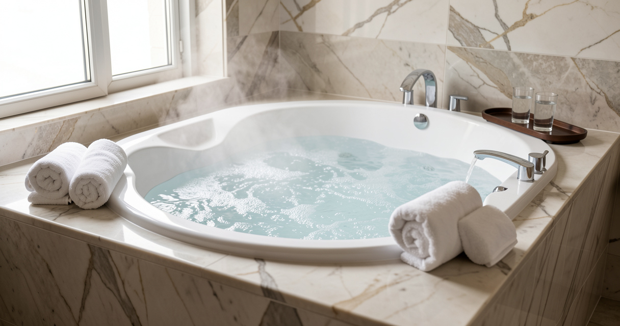 Modern downtown hotel suite with a private in-room hot tub in Miami